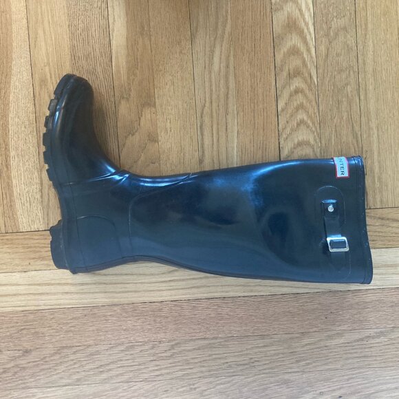Hunter Rain Boots Tall - Black Gloss - Picture 10 of 12